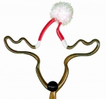 Reindeer With Santa Hat Shaped Pen