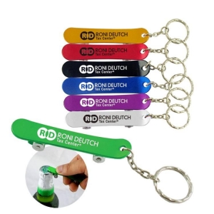 Skateboard Bottle Opener Keychain