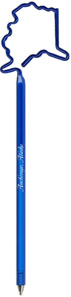 Alaska State Fun Shaped Pen, Novelty Pen, Promotional Pen, Personalized Pens.