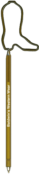 Cowboy Boot Promotional Pen, Personalized Pen, Fun, Novelty Pens.