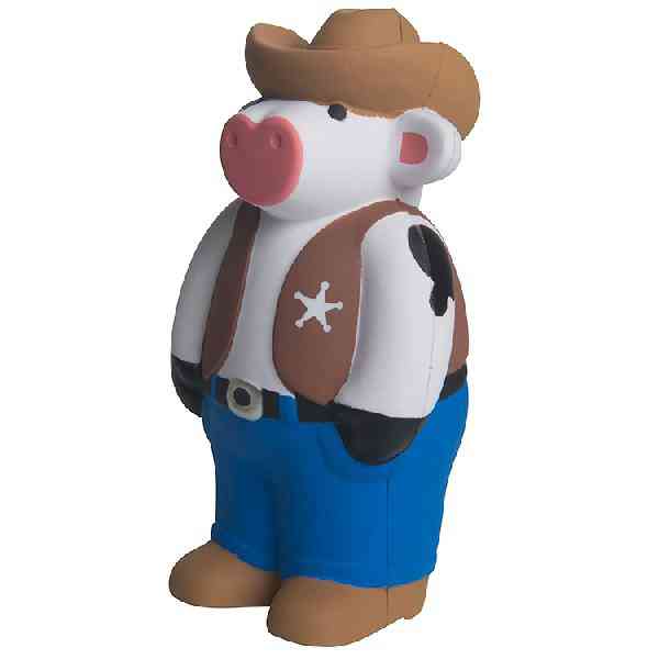 Personalized Cowboy Cow Sheriff Stress Reliever