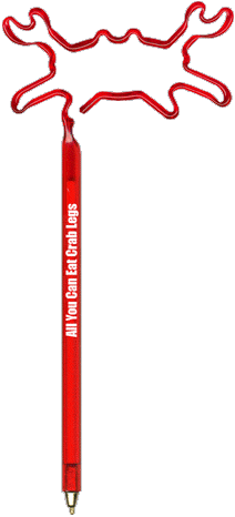 Crab Fun Shaped Pen, Novelty Pen, Standard Size Pen, Promotional Pen, Personalized Pens.