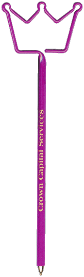 Crown Fun Shaped Pen, Novelty Pen, Standard Size Pen, Promotional Pen, Personalized Pens.