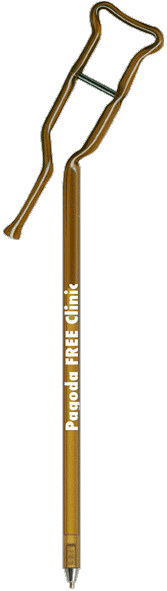 Crutch Fun Shaped Pen, Novelty Pen, Standard Size Pens, Promotional Pens, Personalized Pens.