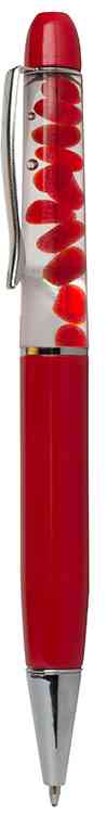 Imprinted Floating Bubble Pen Red