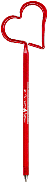 Heart Side Fun Shaped Pen, Novelty Pen, Standard Size Pen, Promotional Pen, Personalized Pens.