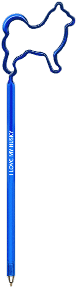 Husky Dog  Promotional Pen, Fun, Shaped, Novelty Pens.