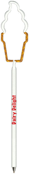 Ice Scream Soft Serve Multi Color Fun Shaped Pen, Novelty Pen, Standard Size Pens, Promotional Pens, Personalized Pens.
