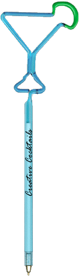 Martini Glass with Wedge Novelty Pen, Promotional Pens, Personalized Pens, MC.