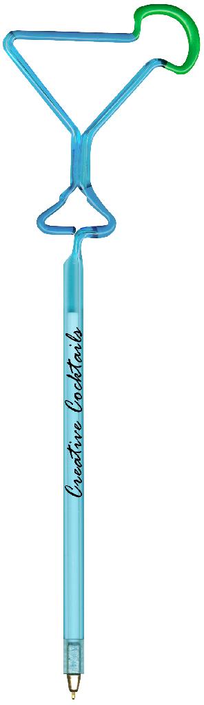 Martini Glass with Wedge Shaped Pen MC