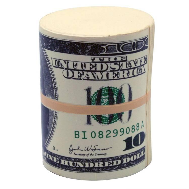 Money Wad Stress Reliever Ball - Back