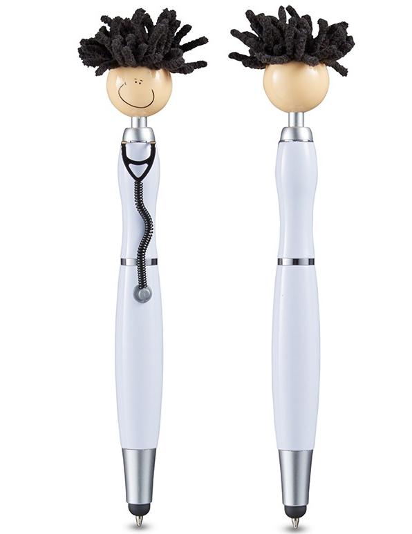 White Mop Toppers Stethoscope Pen