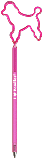 Poodle Dog Promotional Pen, Fun, Shaped, Novelty Pens.