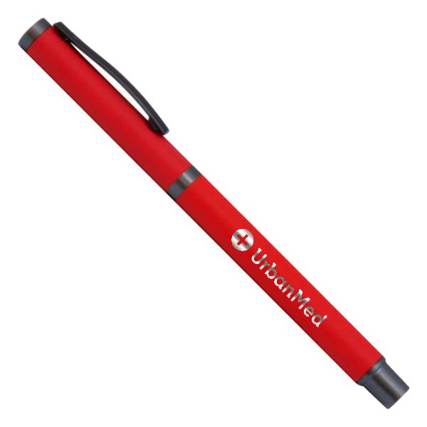 Imprinted Rollerball Soft Touch Pen 84LJM Red