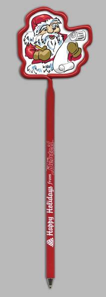 Santa Claus Fun Shaped Pen, Novelty Pen, Standard Size Pen, Promotional Pen, Personalized Pens.  Full View.