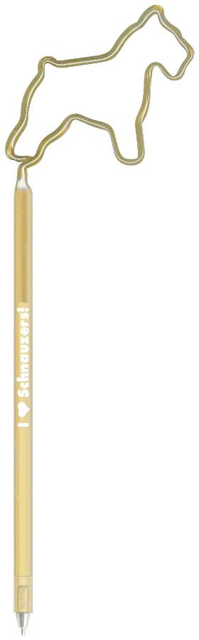 Dog Schnauzer Writing Promotional Pen, Fun, Shaped, Novelty Pens, Ballpoint Ink Pen.