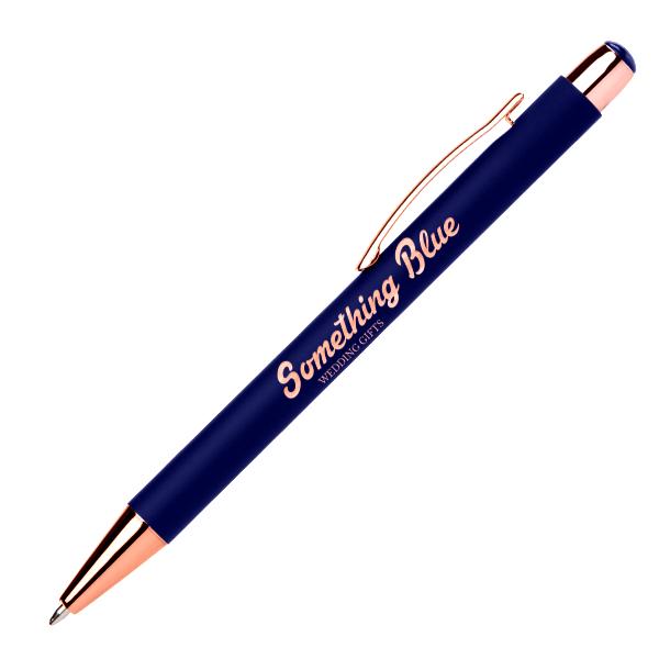 Custom Soft Touch Stylus Pen 48LNJ Blue