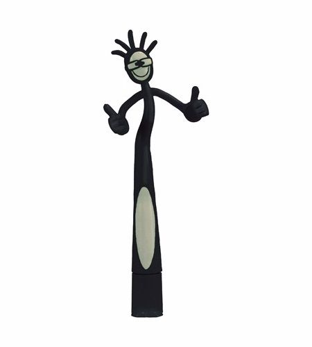 Promotional Thumbs Up Bend A Pen Black