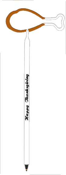 Turkey Leg Promotional Pen, Personalized Pens.  Full View.