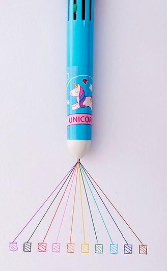 Unicorn Pen 10 Color Personalized Pen