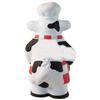 What's Cooking Chef Cow Stress Reliever Custom Shaped Stress Ball can be Personalized and Imprinted for Promotions! Back Vew.