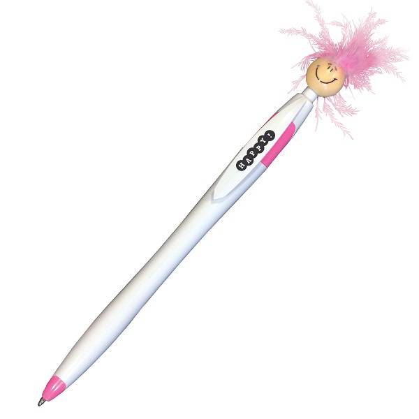 Imprinted Wild Smilez Pens Pink