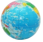 Printed Globe Stress Reliever Balls