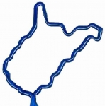 West Virginia State Shaped Pen